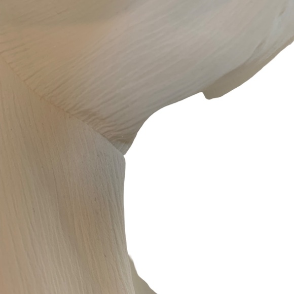 CANDIE’S Blouse Semi Sheer Ivory Lace Black Buttons and Accents Long Sleeve - Picture 4 of 15